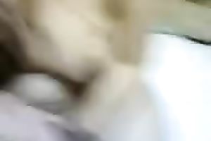 Fat girlfriend rubs her thick greasy bawdy cleft in front of me