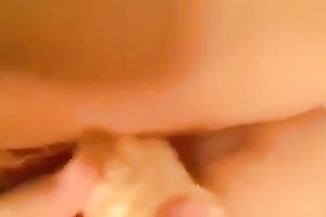 Perverted dilettante anon floozy used corn to pet her soaking vagina