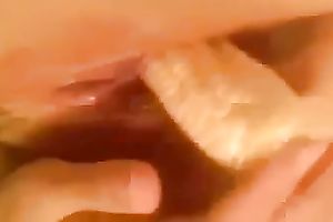 Perverted dilettante anon floozy used corn to pet her soaking vagina