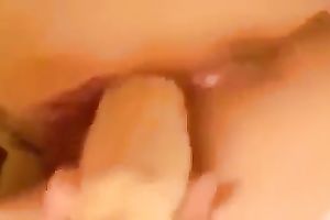 Perverted dilettante anon floozy used corn to pet her soaking vagina