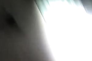 Amateur hubby in white tank top copulates his wifey's pussy missionary