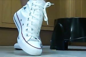 Just my gorgeous amateur wife chatting with one more busty white bitch in the kitchen