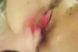 Playing with sensitive love tunnel of my milf horny white wife and this babe squirts