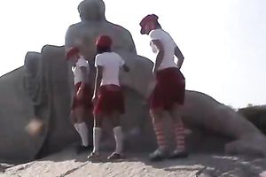 Filthy masked brunette hair want to play in dirty games with stud