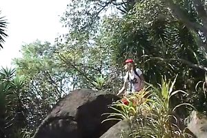 Filthy masked brunette hair want to play in dirty games with stud