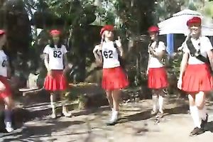 Filthy masked brunette hair want to play in dirty games with stud