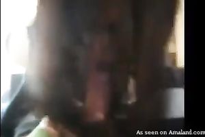 Beautiful black skin Arab college white wife giving amazing head on webcam