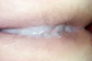 Friend's sloppy obese pecker permeates strong hairless lubed slit of his wifey