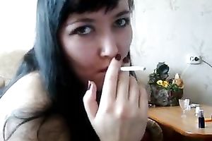 Big breasted coed just can't live without masturbating on cam