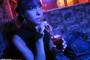 Russian party bitch named Dasha gives irrumation in night club