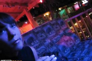 Russian party bitch named Dasha gives irrumation in night club