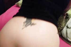 Cute bootyful babe in pink cap started engulfing my ex-BF's beefy ramrod