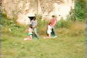 Two bewitching sweethearts acquire hard nailed outdoors by 2 pricks