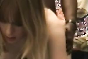 Blond haired lustful hottie was screwed by meaty dark ally of mine