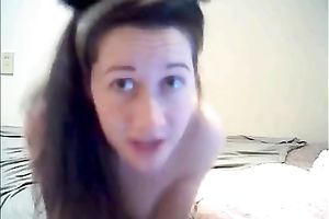 eighteen yo hottie with skinny body demonstrates her vagina in hot solo