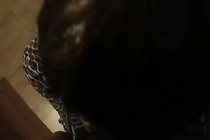 Dirty-minded brunette hair slut provides my buddy with a casual oral job