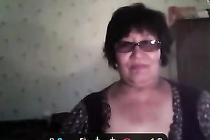 Short haired sexually excited nerdy web camera oldie stripteased for my buddy