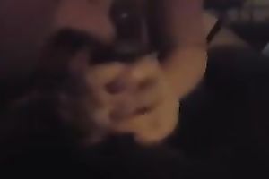 Amateur hot dark haired wife of my buddy worked on his meaty dong