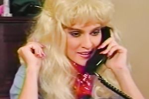 Busty torrid blondie attacked the throat of mustached chap and got nice twat licking