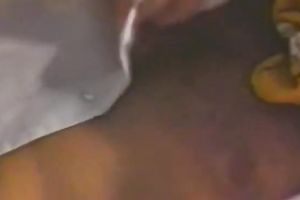 Busty torrid blondie attacked the throat of mustached chap and got nice twat licking