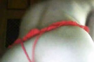 Filthy and lustful lalin girl milf in red pants on cam