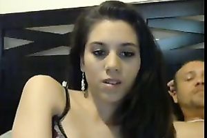 Hawt Mexican playgirl g shows off her dark underware and nylons.