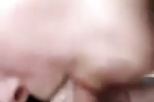 This voracious teeny sucks mu large shlong in public in the car