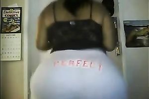 Big a-hole swarthy whore shaking her gazoo on web camera for me