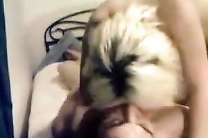 My pretty golden-haired GF rides my hard wang like a real cowgirl