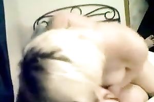 My pretty golden-haired GF rides my hard wang like a real cowgirl