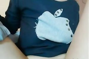 Awesome non-professional dark brown teenie squirts during masturbation