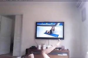 Ugly as shit dilettante horny white wife with pale gazoo masturbated on her own webcam