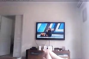 Ugly as shit dilettante horny white wife with pale gazoo masturbated on her own webcam