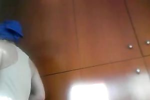 Homemade solo movie scene with my ex GF dressing after shower