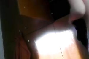 Homemade solo movie scene with my ex GF dressing after shower