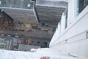 Wild red haired nympho of my buddy gives him BJ at height