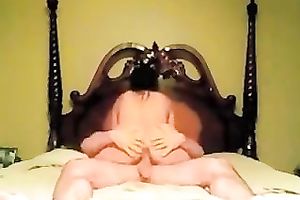 Ardent cheating wife with wet bubble wazoo is fond of riding powerful cock on top