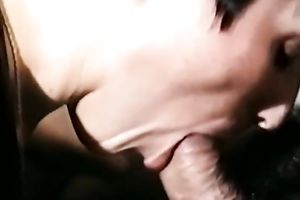 Naughty brunette whore rides her man's dick in reverse cowgirl position