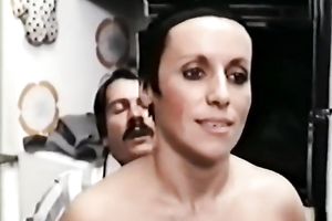 Naughty brunette whore rides her man's dick in reverse cowgirl position