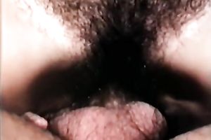 Naughty brunette whore rides her man's dick in reverse cowgirl position