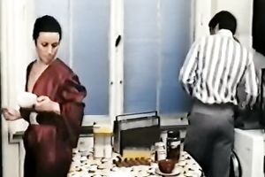 Naughty brunette whore rides her man's dick in reverse cowgirl position