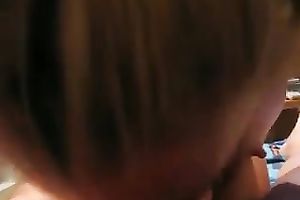 My rapacious light-haired chick blows my fat prick