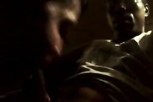 Lewd black skinned blowlerina provided my buddy with a great orall-service