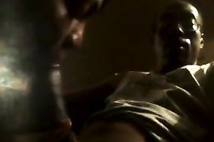 Lewd black skinned blowlerina provided my buddy with a great orall-service