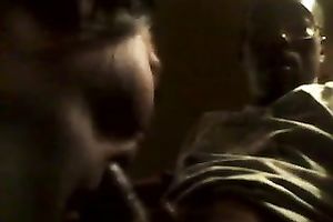 Lewd black skinned blowlerina provided my buddy with a great orall-service