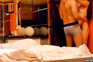 Horny and lascivious dark brown with hirsute cookie shows her a-hole