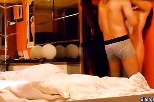 Horny and lascivious dark brown with hirsute cookie shows her a-hole