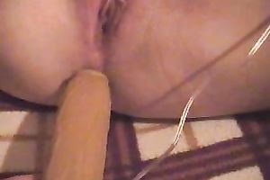 I treat my hawt wife's taut pink twat with giant sex toy