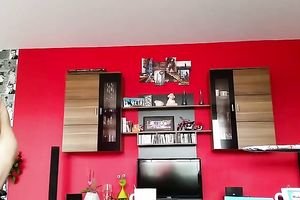 My girlfriend likes walking stripped around the abode