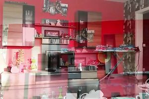 My girlfriend likes walking stripped around the abode